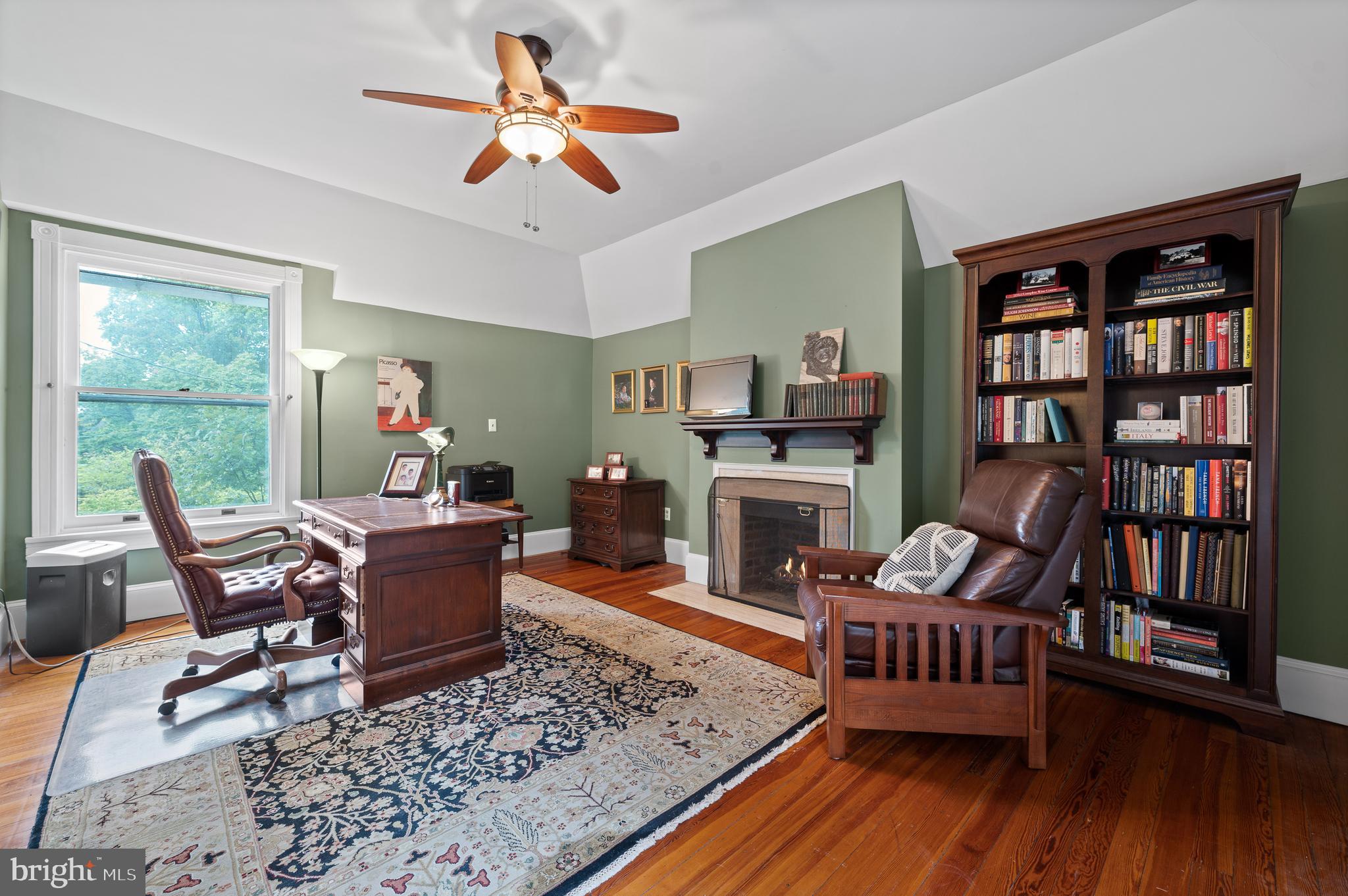 425 Chestnut Lane Wayne, PA 19087 - Photo 34 of 59 Wonderful Office with fireplace