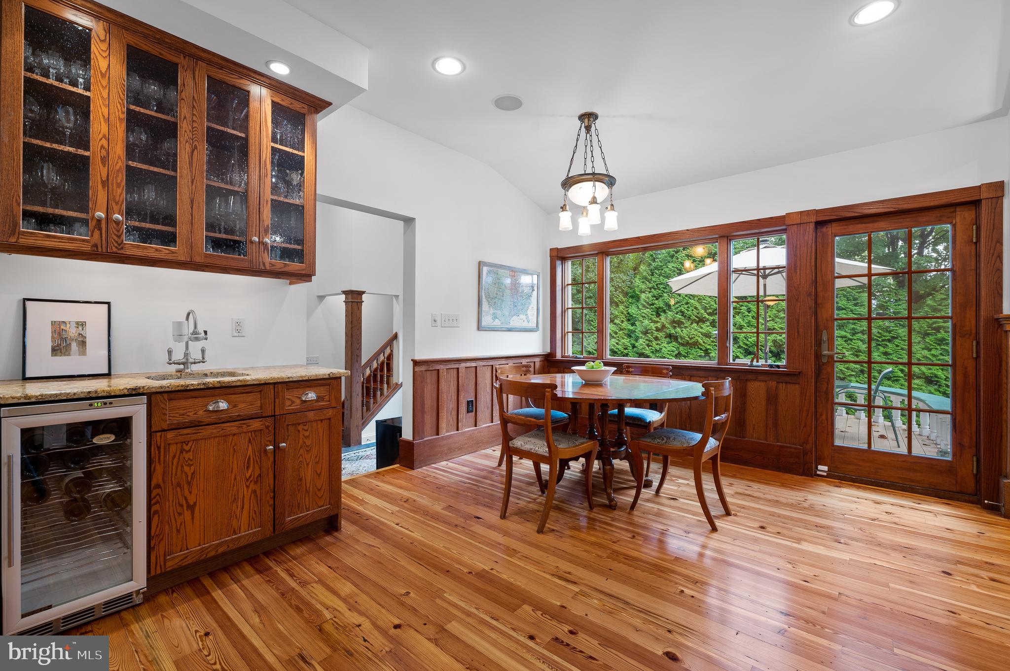 425 Chestnut Lane Wayne, PA 19087 - Photo 8 of 59 Wet bar with wine frig in Breakfast Area