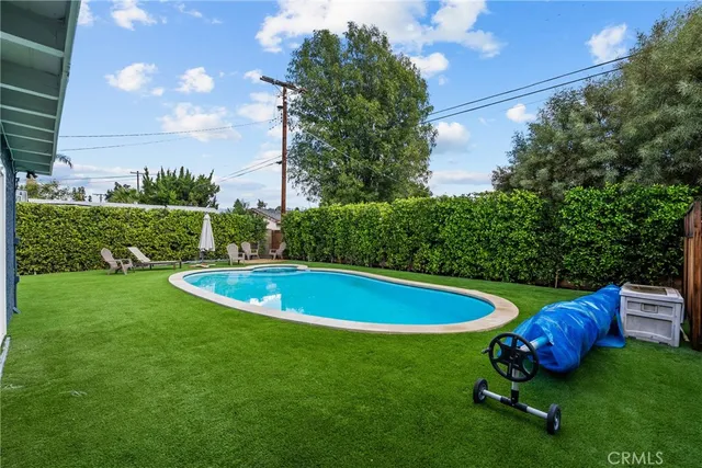 a view of an outdoor space and a yard