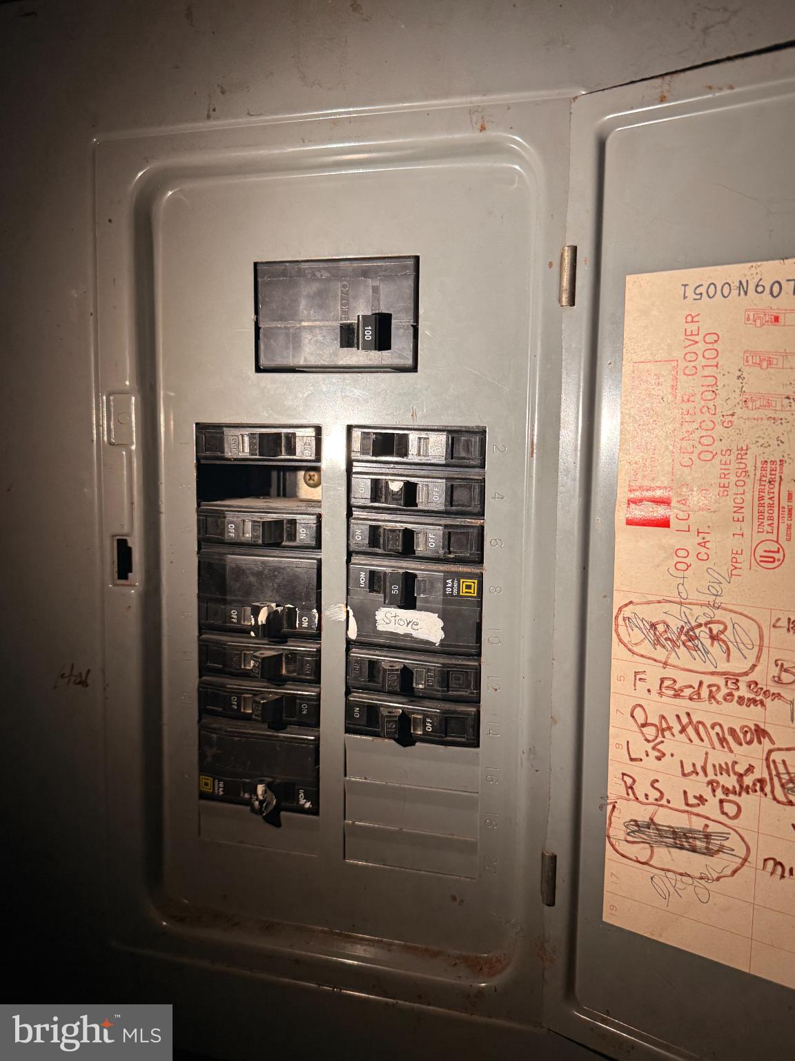 176 Griffith Street Salem, NJ 08079 - Photo 34 of 34 Electrical panel with labeled circuits.