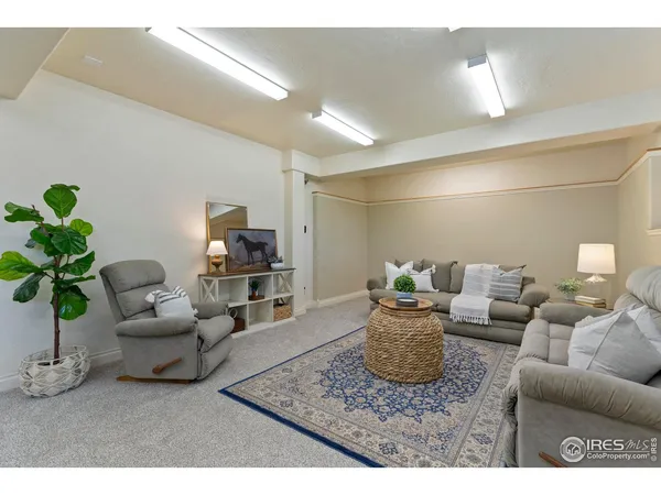 a living room with furniture and a couch