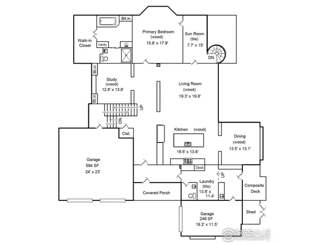 a picture of a park with a bench