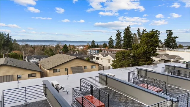 a view of a city from a balcony