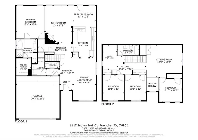 $349,900 | 1117 Indian Trail Court, Roanoke, TX 76262