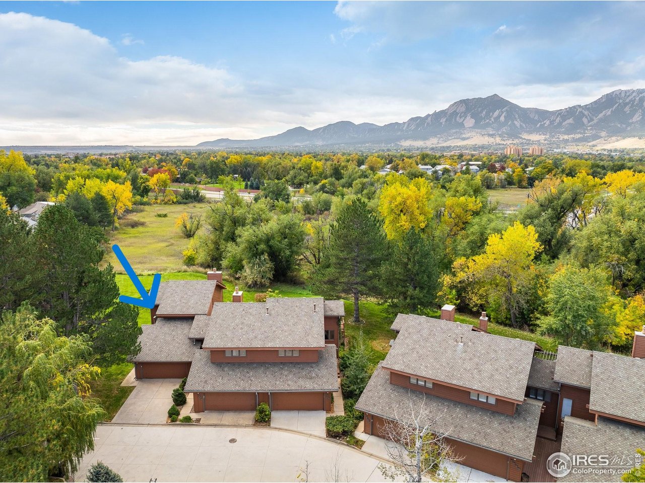 1209 Harrison Court Boulder, CO 80303 - Photo 7 of 35 an aerial view of a house with a garden
