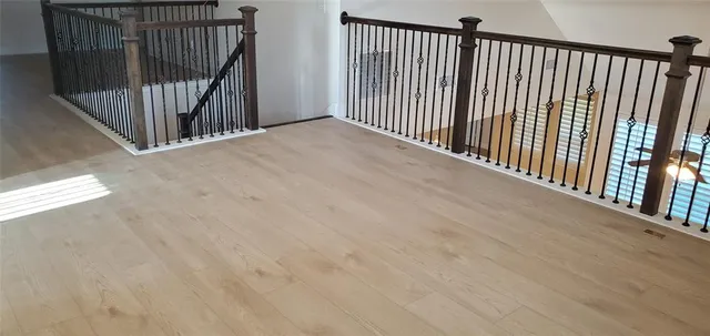 an empty room with a window