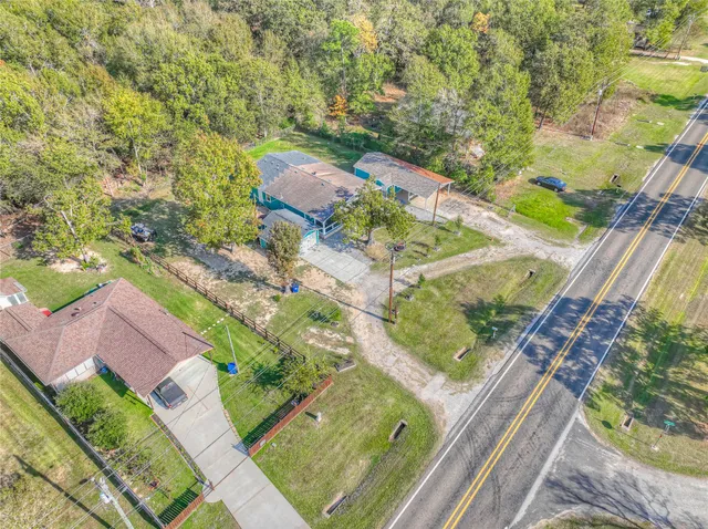 a view of a yard with an outdoor space