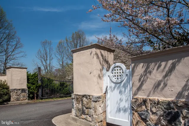 a view of a pathway both side of grassy field with shrub