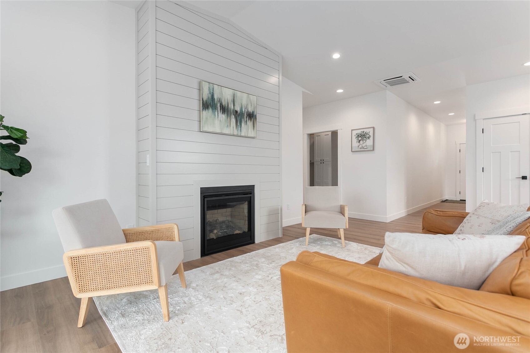 412 West 4th Street Everson, WA 98247 - Photo 19 of 31 a living room with furniture and a fireplace