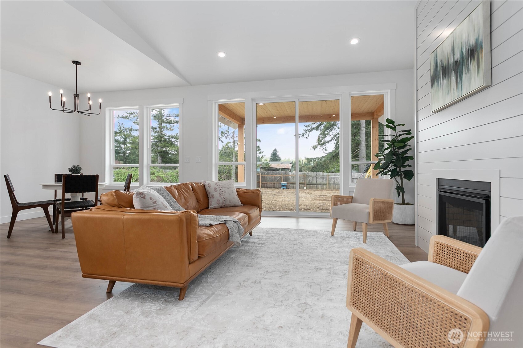 412 West 4th Street Everson, WA 98247 - Photo 21 of 31 a living room with furniture and a fireplace