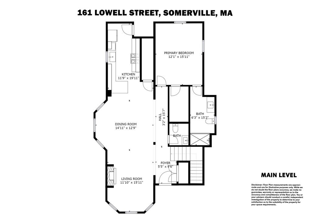 161 Lowell Street, Unit 1 Somerville, MA 02143 - Photo 17 of 18 a picture of a floor plan