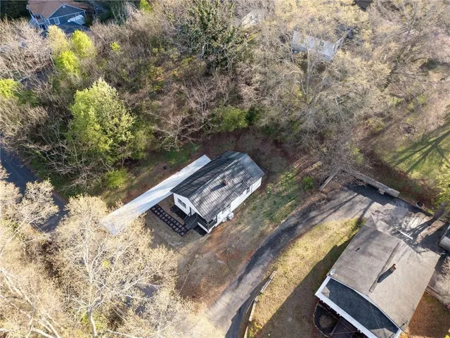 a view of sitting area in the backyard