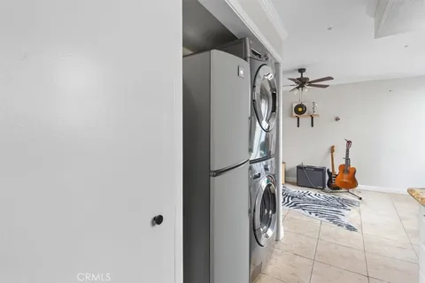 a bathroom with a sink and washing machine