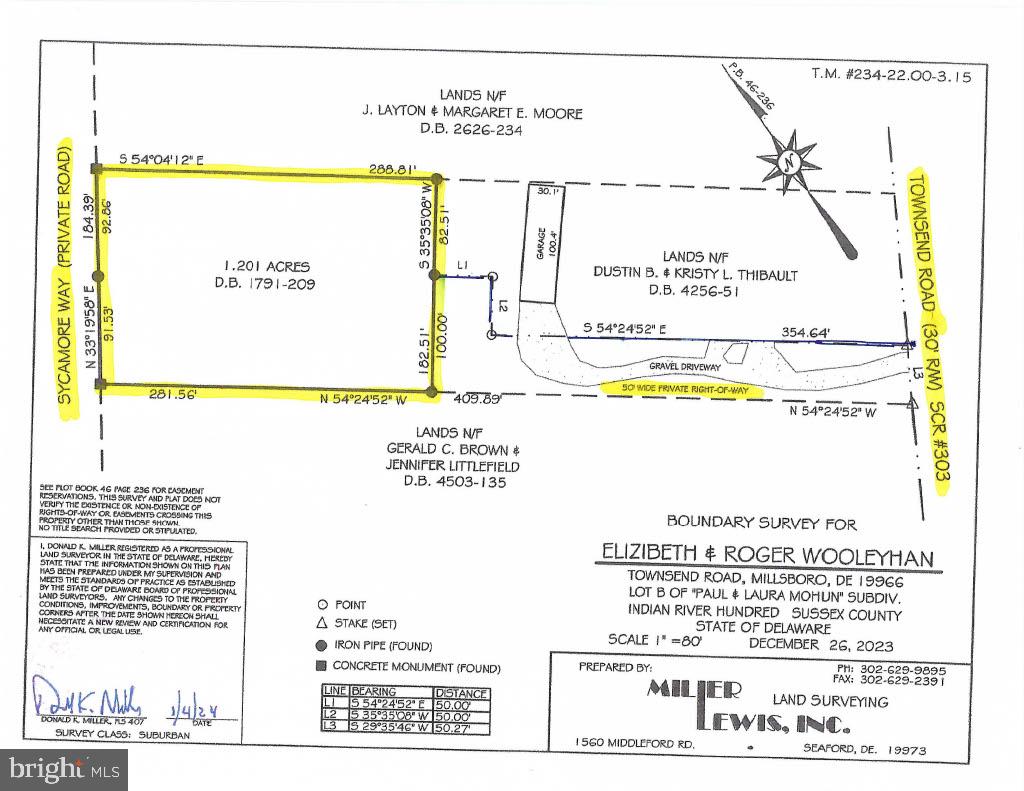 Tbd Townsend Road Millsboro, DE 19966 - Photo 6 of 6 Boundary Survey