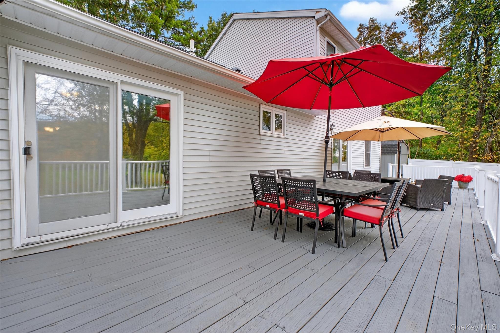333 Canoe Hill Road Saugerties, NY 12477 - Photo 26 of 34 Wooden deck with outdoor dining area