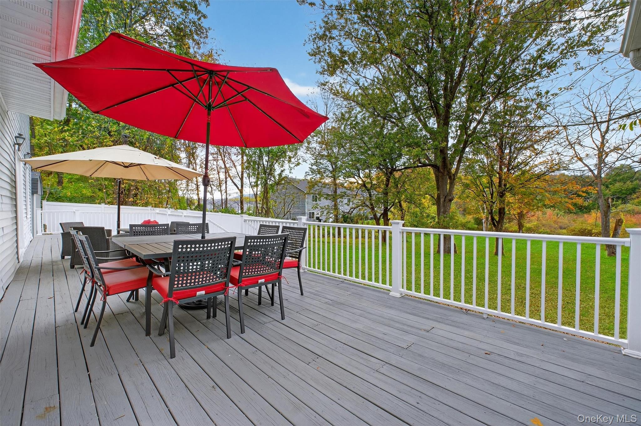 333 Canoe Hill Road Saugerties, NY 12477 - Photo 5 of 34 Wooden terrace featuring a lawn and outdoor dining space
