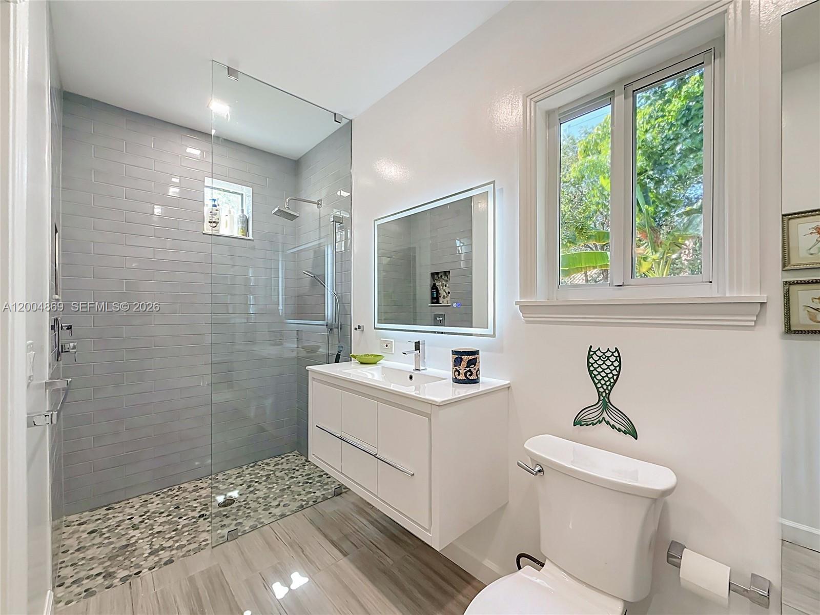 1029 Harrison Street Hollywood, FL 33019 - Photo 21 of 74 Large shower, frameless glass