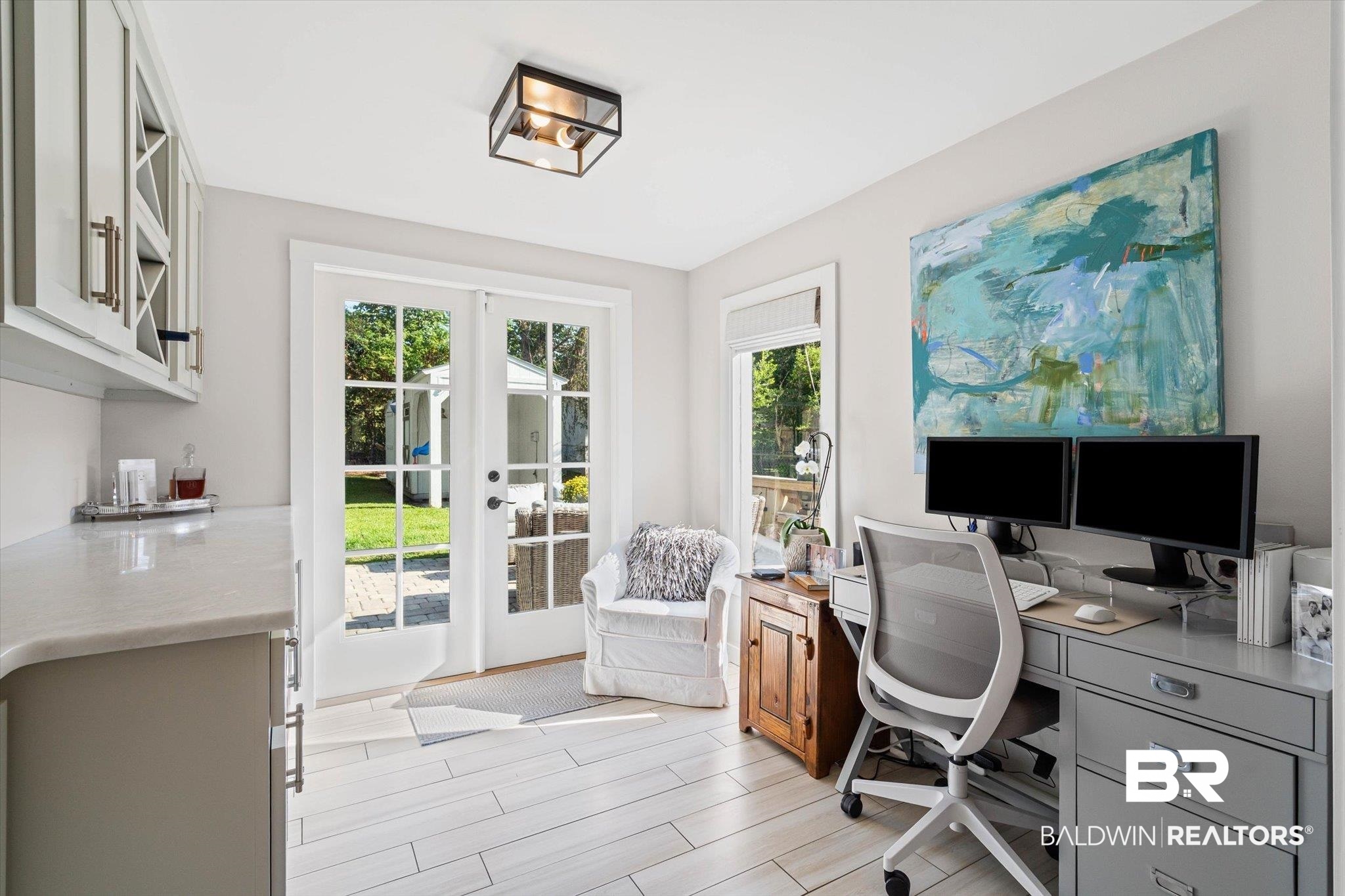 4310 The Cedars Avenue Mobile, AL 36608 - Photo 12 of 32 Office space with french doors and light wood-style flooring