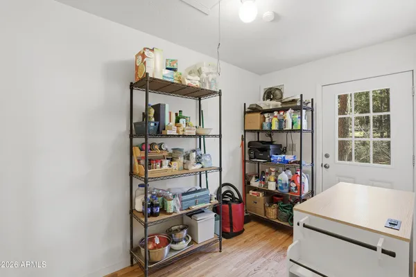 a room with storage and utility