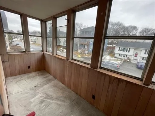 a view of a large window with an outdoor view