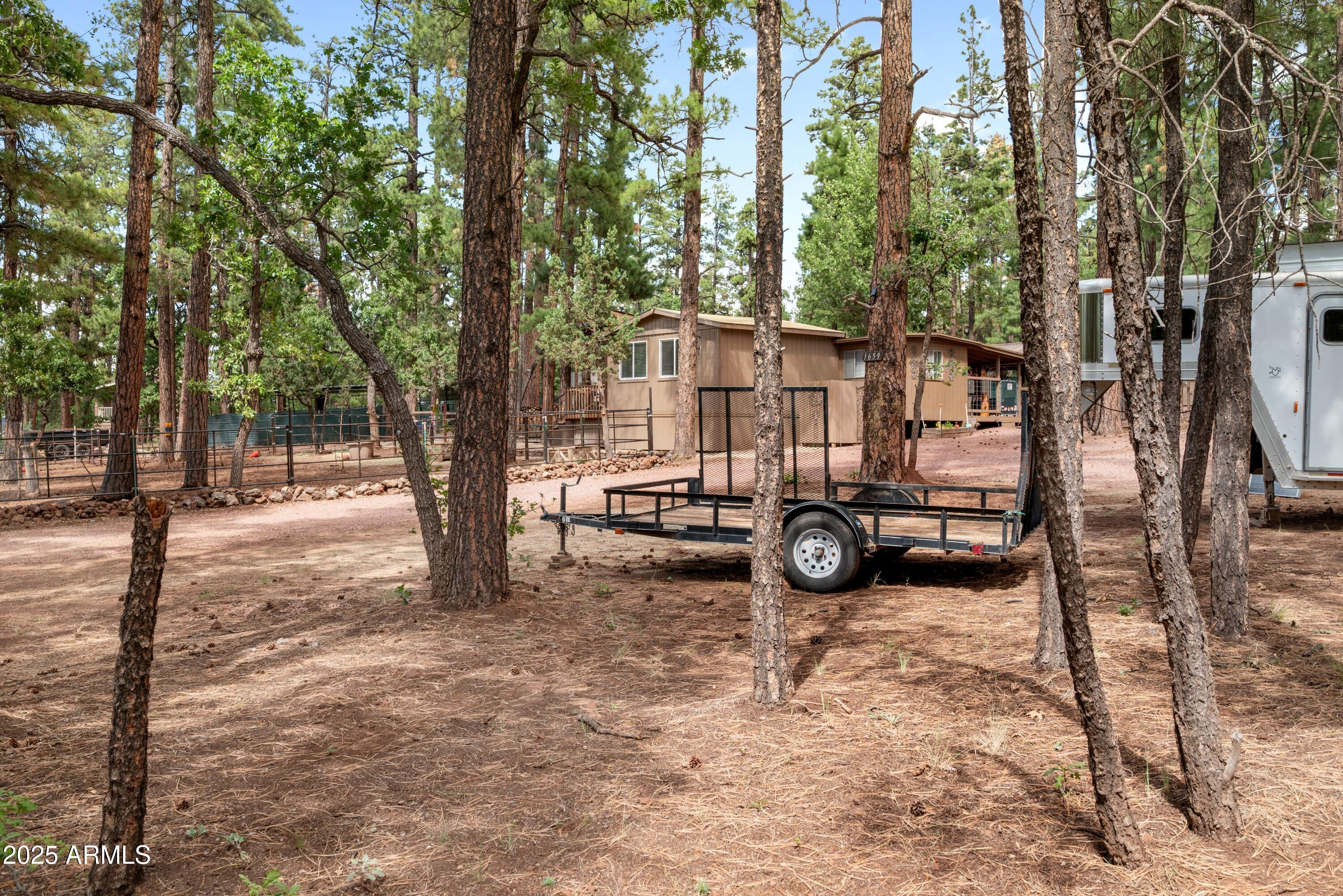 1659 Mormon Road Happy Jack, AZ 86024 - Photo 25 of 46 a view of a yard with car parked