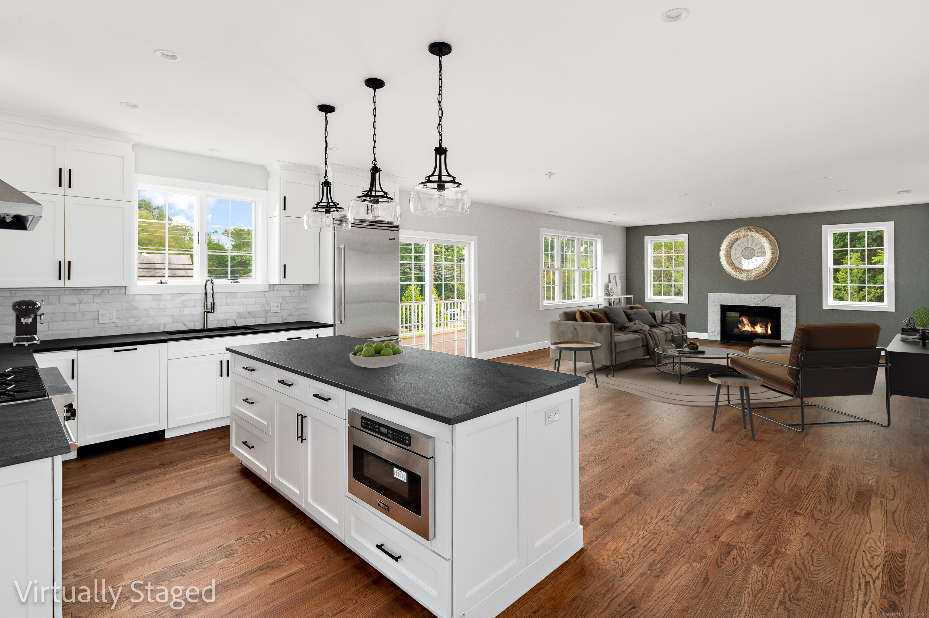6 Walnut Ridge Court Stamford, CT 06905 - Photo 6 of 35 a kitchen with stove and cabinets