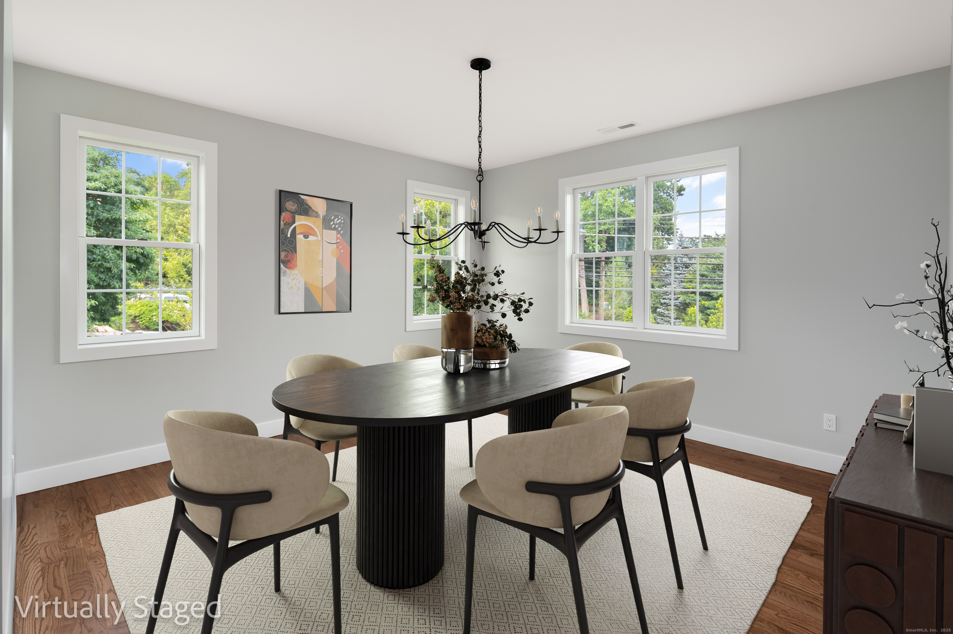 6 Walnut Ridge Court Stamford, CT 06905 - Photo 8 of 35 a view of a dining room with furniture window and outside view