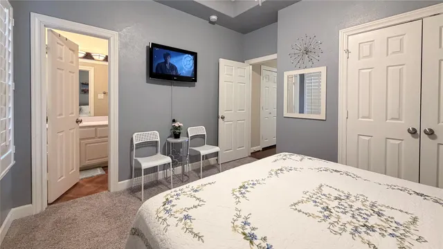 a view of a livingroom with furniture and front door