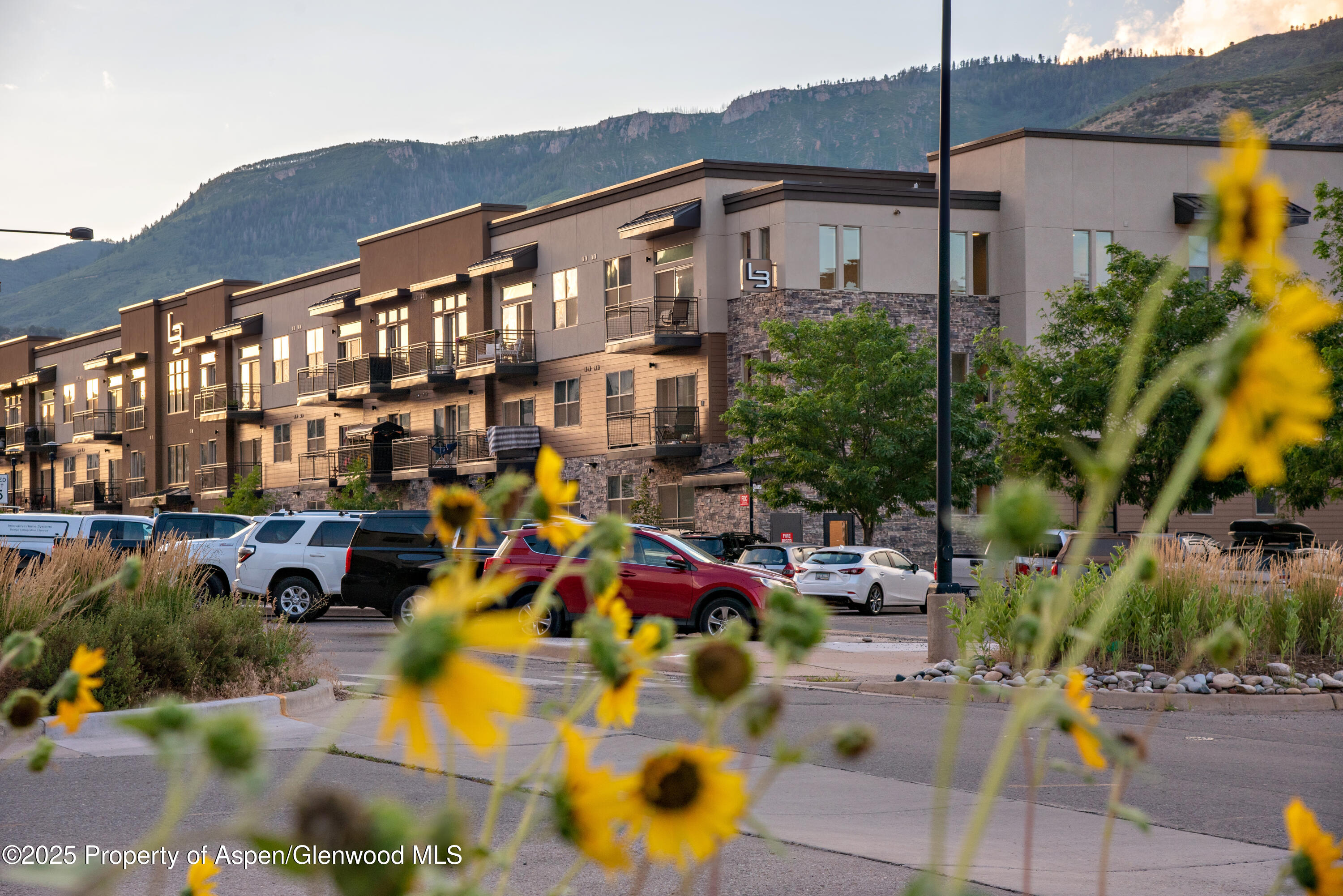 253 Wulfsohn Road, Unit 301 Glenwood Springs, CO 81601 - Photo 36 of 45 a front view of a building with glass windows and plants
