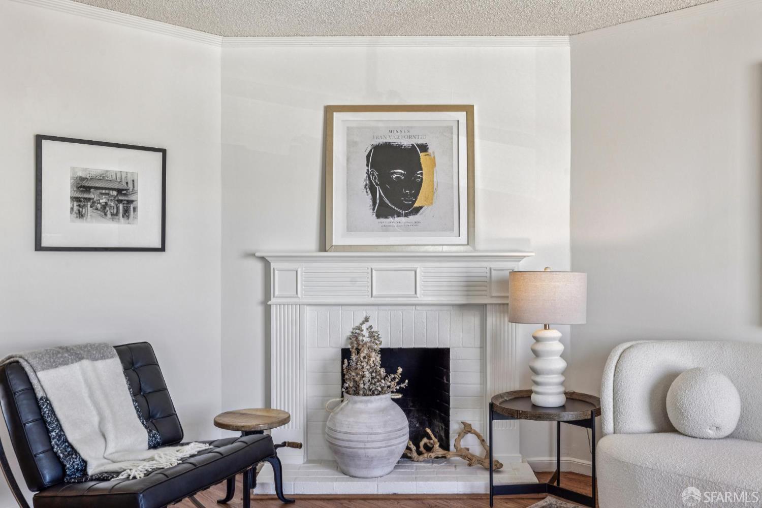 2015-2017 Judah Street San Francisco, CA 94122 - Photo 55 of 58 a living room with furniture and a fireplace