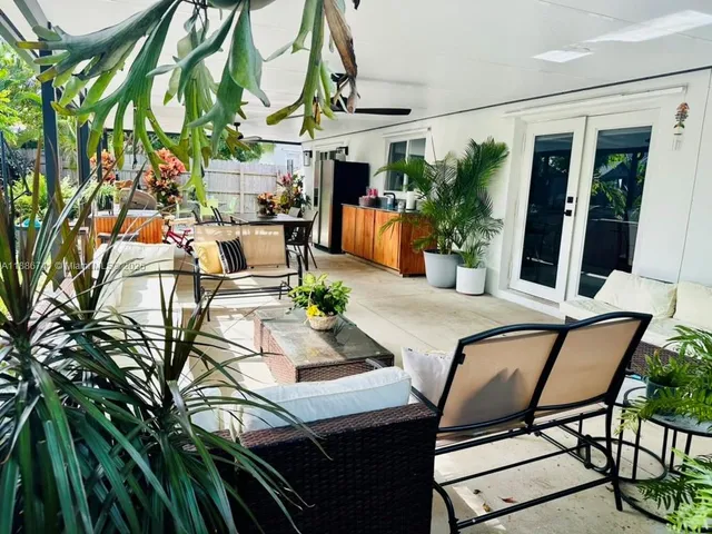 a living room filled with furniture