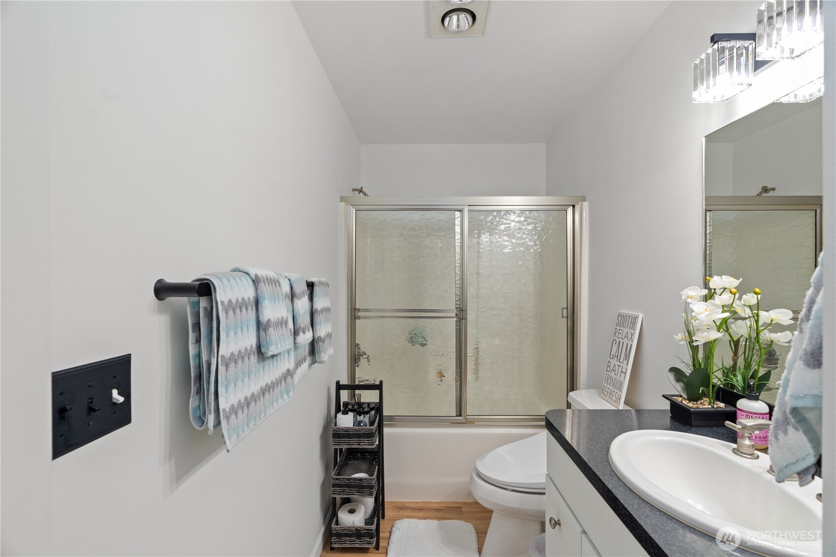 405 Andrews Avenue Cosmopolis, WA 98537 - Photo 17 of 34 a bathroom with a sink toilet and shower