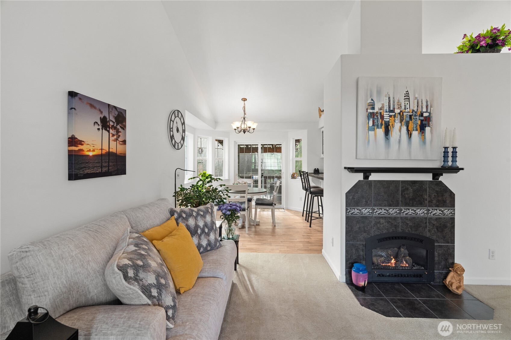 405 Andrews Avenue Cosmopolis, WA 98537 - Photo 6 of 34 a living room with furniture and a fireplace