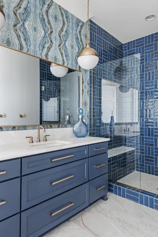 an aerial view of a house with garden space sitting space and swimming pool