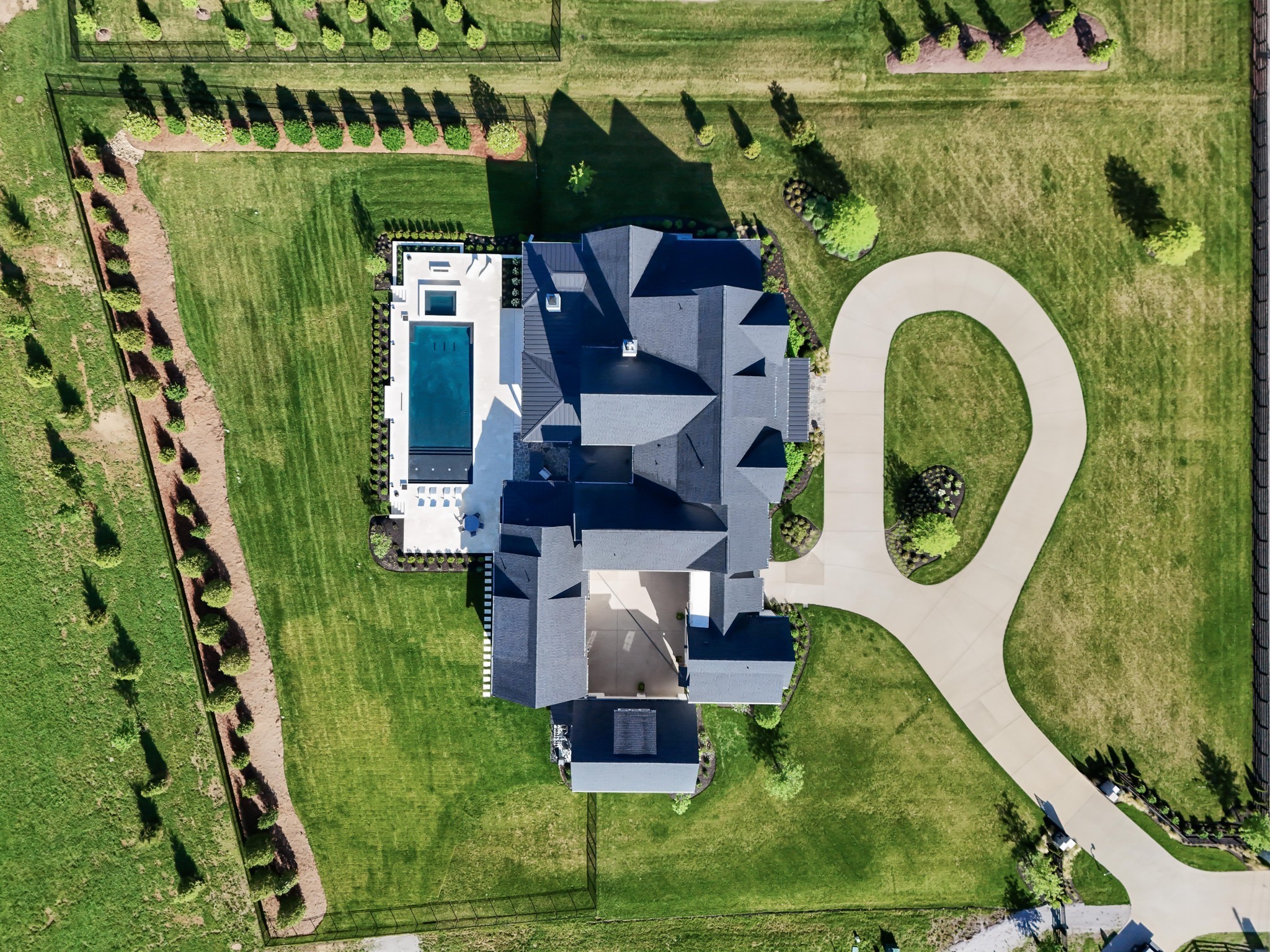 1561 Sunset Road Brentwood, TN 37027 - Photo 67 of 67 an aerial view of a house with garden space sitting space and swimming pool