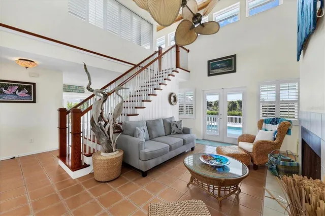 a kitchen with granite countertop cabinets stainless steel appliances and a counter space