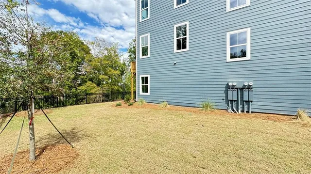 a backyard of a house