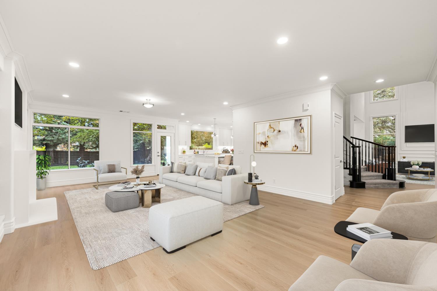 9337 Crocker Road Granite Bay, CA 95746 - Photo 12 of 56 a living room with furniture and a flat screen tv