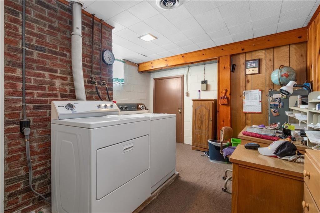 2265 Brodhead Road Aliquippa, PA 15001 - Photo 22 of 25 Laundry/Office Area - Washer and Dryer stay and to the left of them is a stand up shower that can easily be made into a full bath.