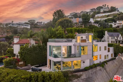 an aerial view of multiple house