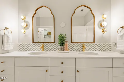 a couple of flower plants in front of house