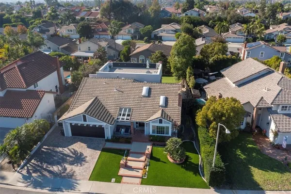 an aerial view of multiple house