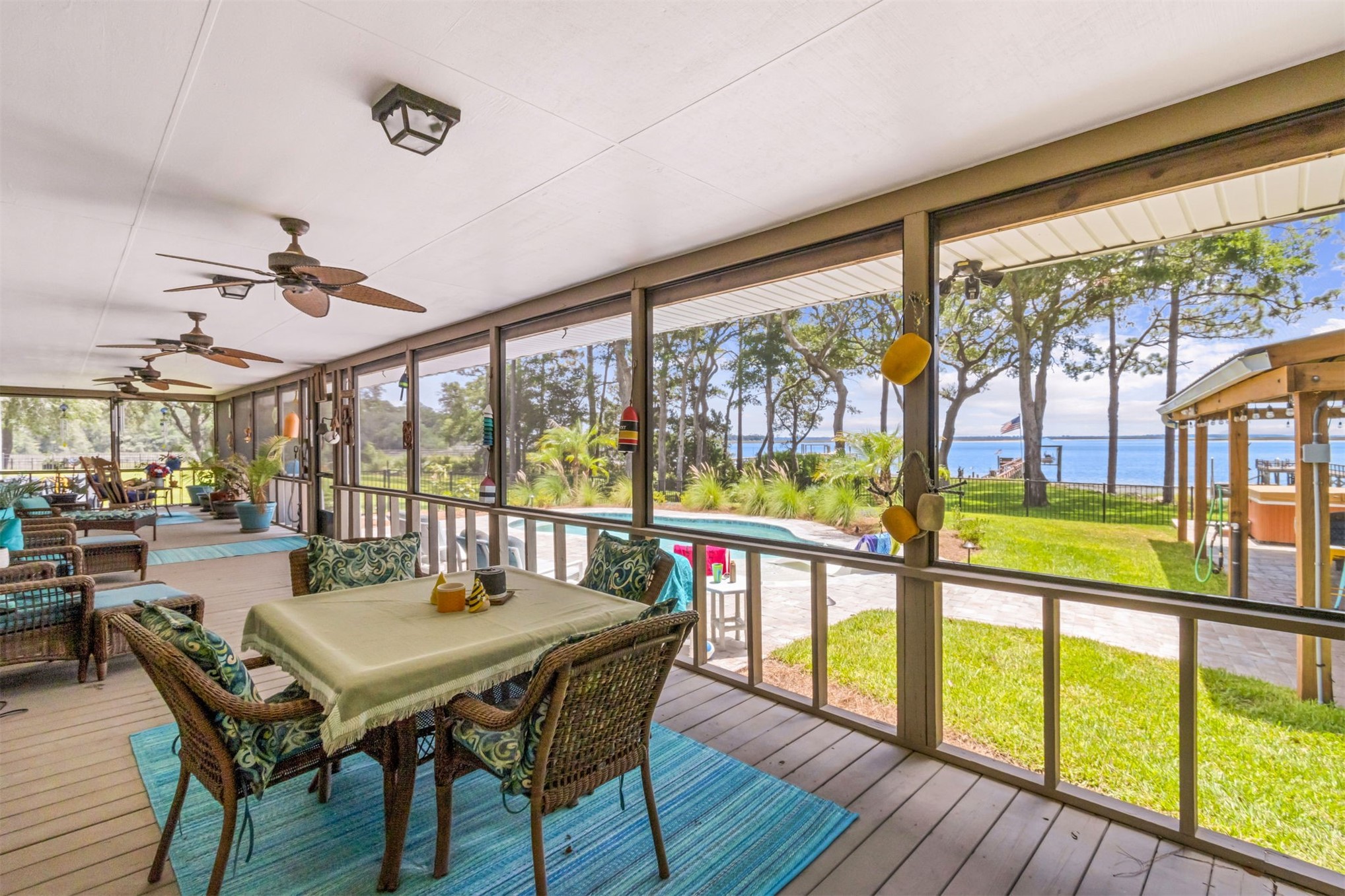 95210 Cook Road Fernandina Beach, FL 32034 - Photo 33 of 70 a view of a city from a dining room with large windows