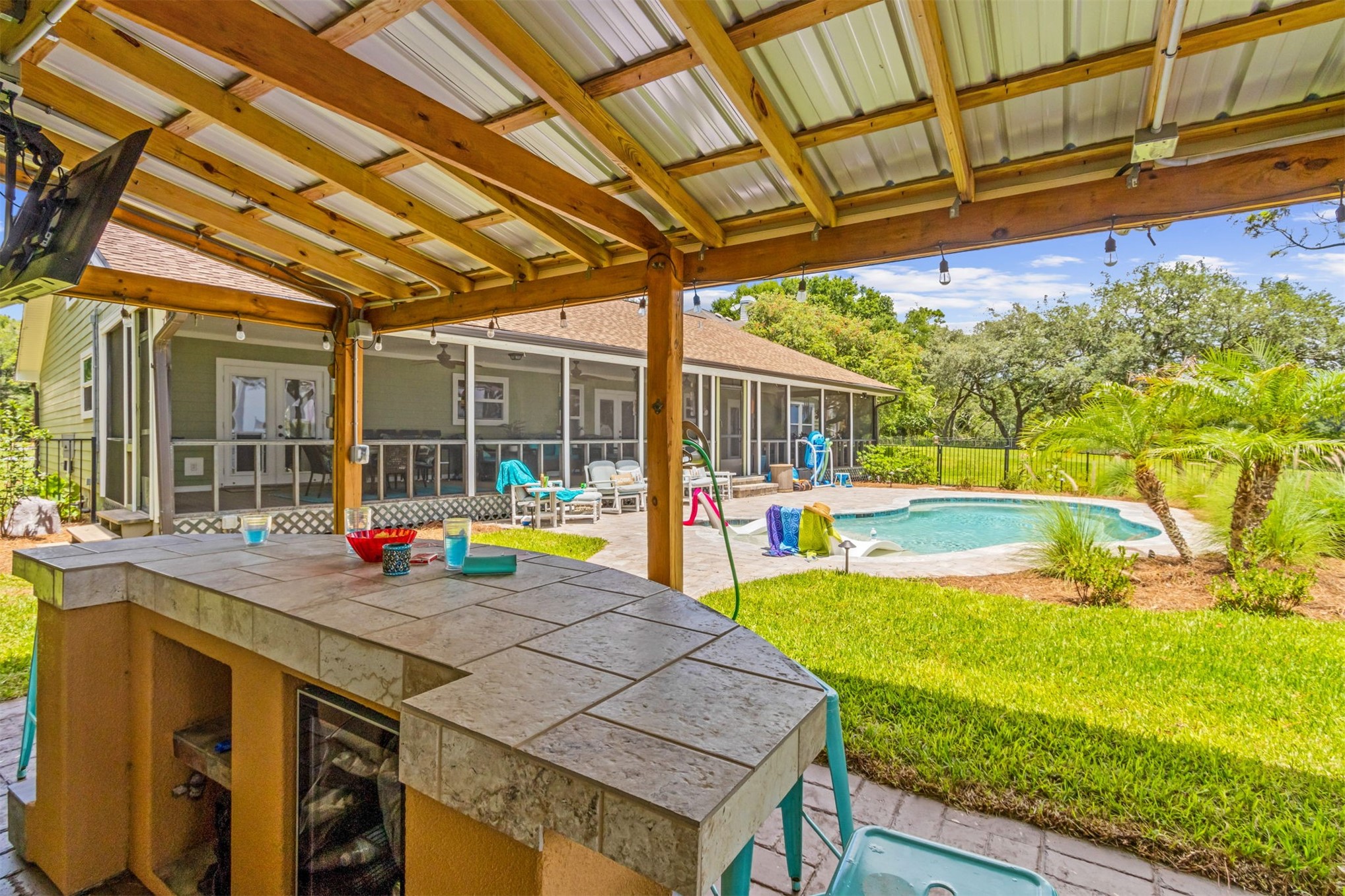 95210 Cook Road Fernandina Beach, FL 32034 - Photo 41 of 70 a view of a backyard with swimming pool