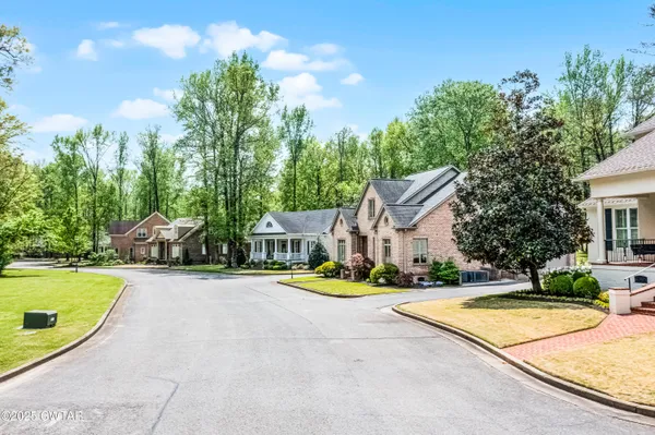 a view of a park with slide