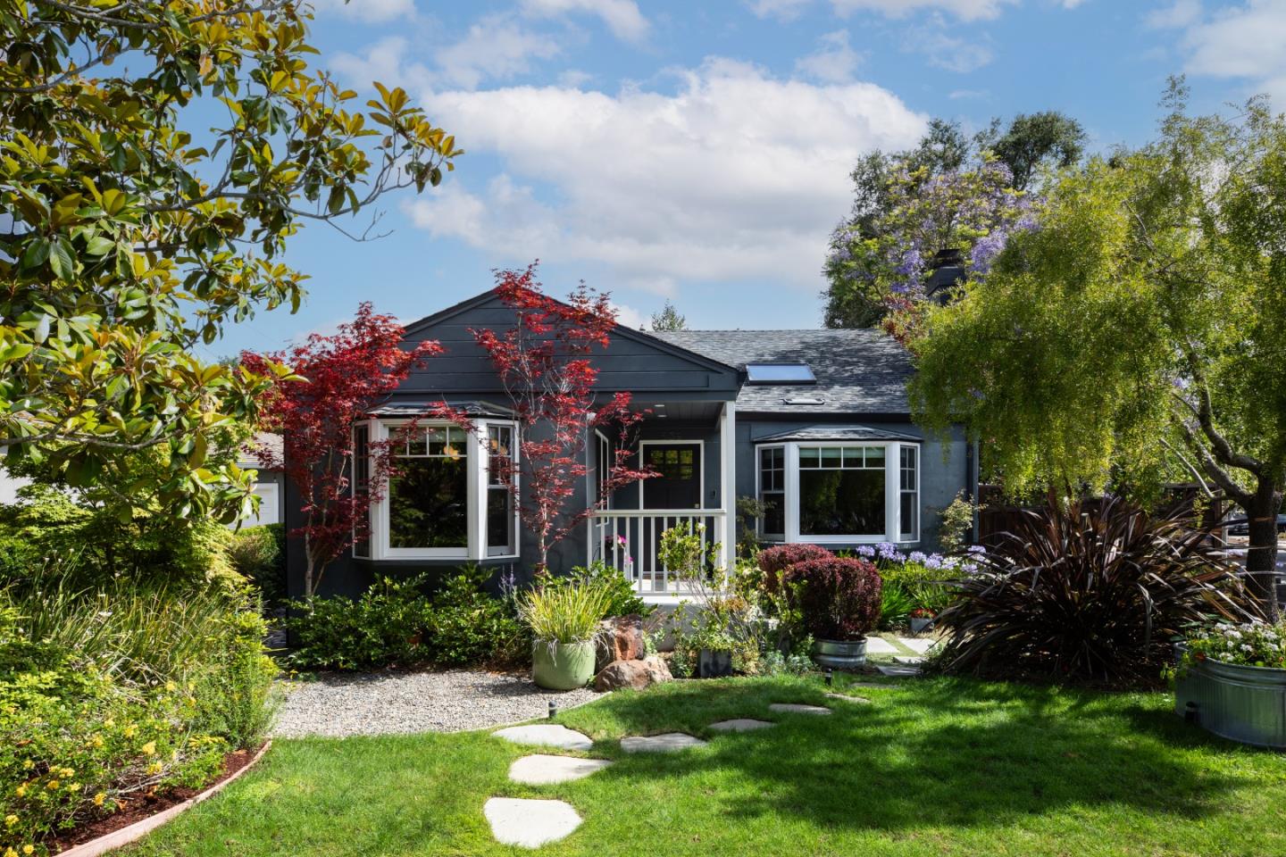 539 Bay Road Menlo Park, CA 94025 - Photo 1 of 1 a front view of house with a garden