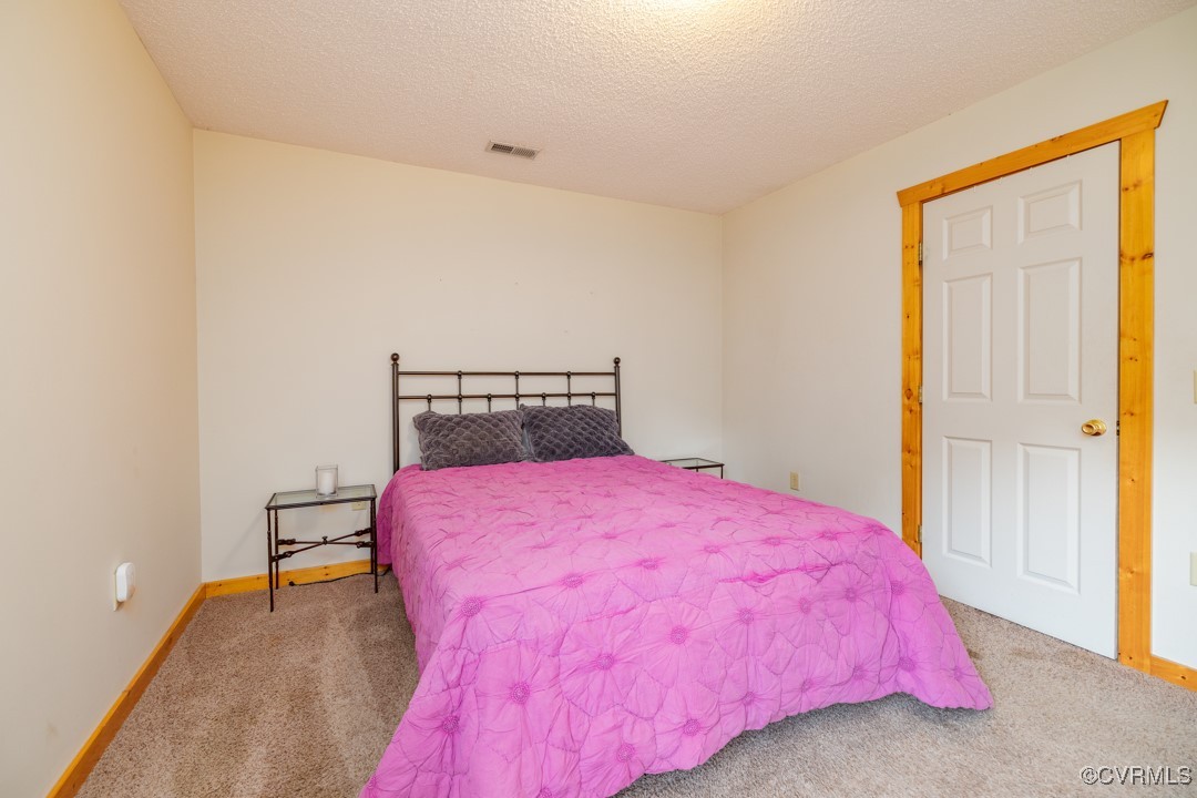 96 Horseshoe Road Jarratt, VA 23867 - Photo 14 of 36 Carpeted bedroom with a textured ceiling