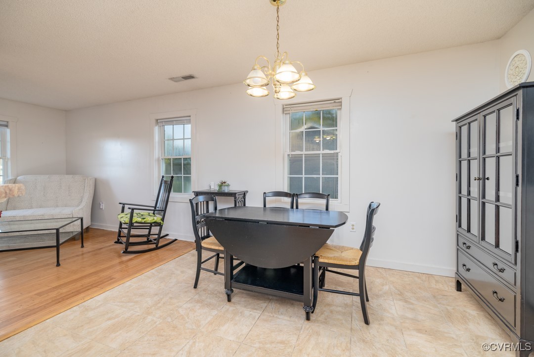 96 Horseshoe Road Jarratt, VA 23867 - Photo 8 of 36 Dining area with light hardwood / wood-style floor