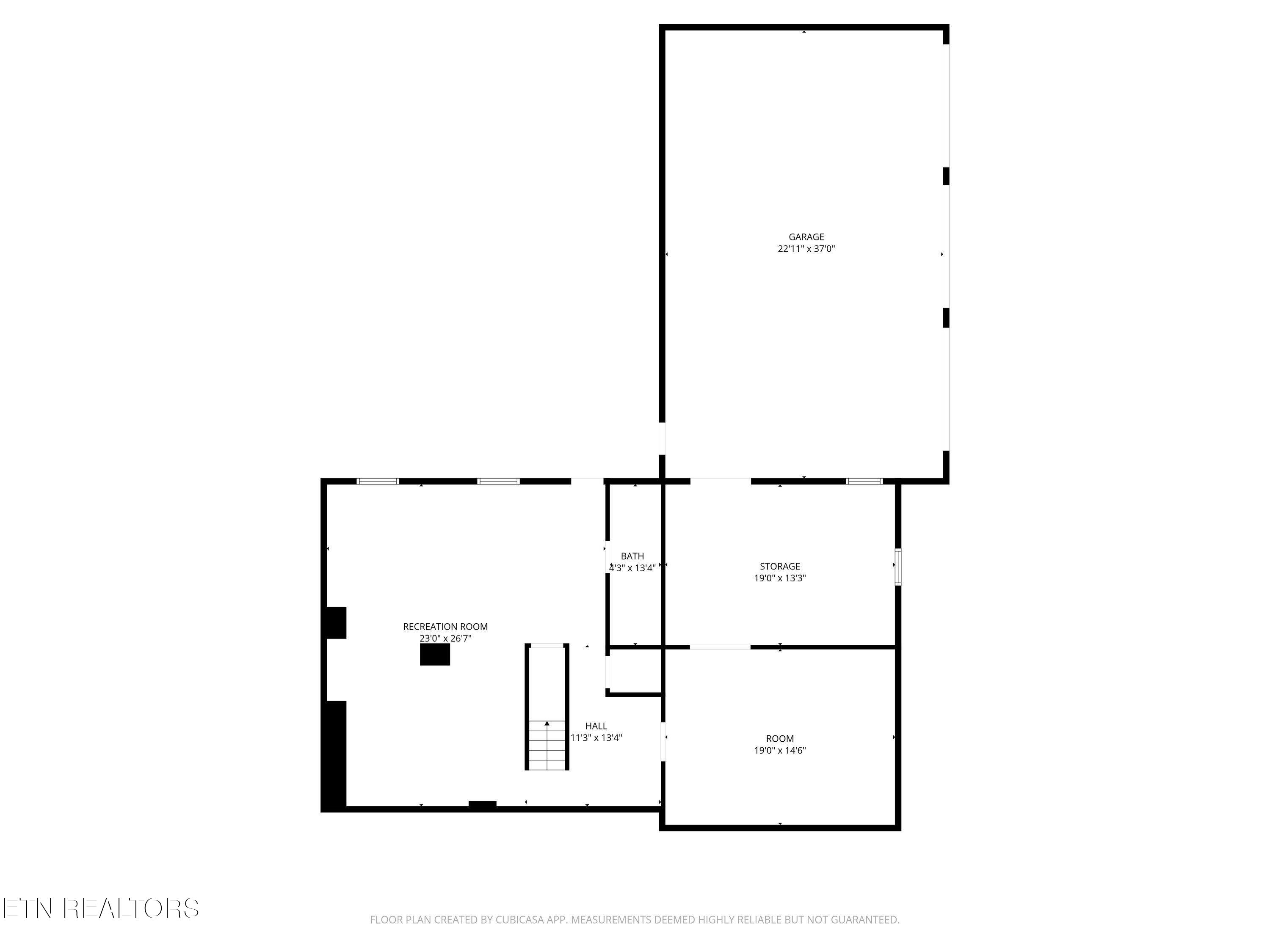 6239 North Trigonia Road Greenback, TN 37742 - Photo 50 of 50 Basement and Garage Floorplan