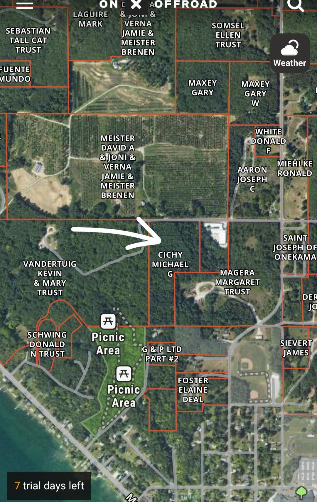 V/l Joseph Road Onekama, MI 49675 - Photo 21 of 21 Screenshot_20240801_155937_onX Offroad